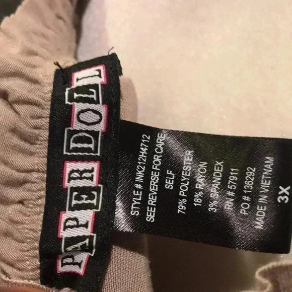 Paper Doll Tan Bridgerton Maiden Style Maxi Dress w/Empire Waist-Size 3X - Picture 7 of 8